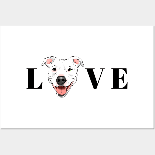 Pit Bull Love, Pittie Mom, Pittie Dad Wall Art by sockdogs